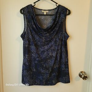 Dana Buchman Navy and Black Tank Top